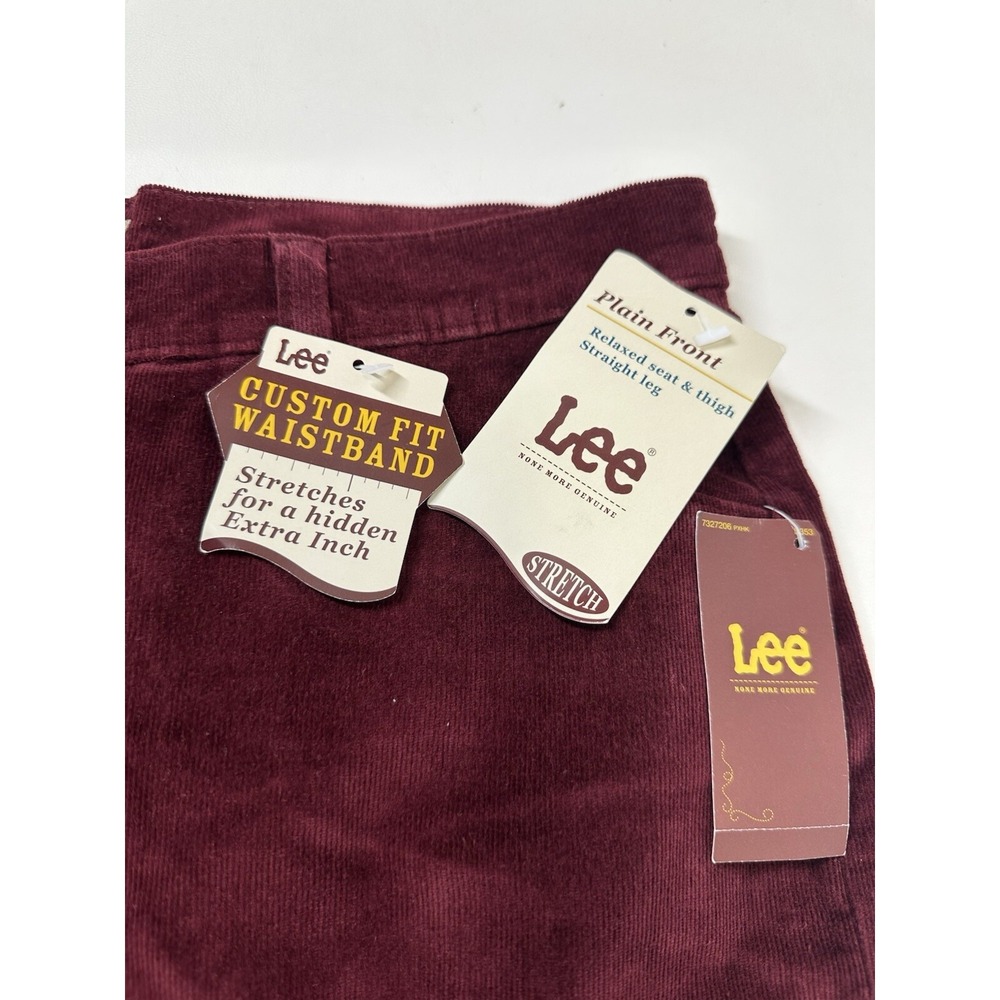 Lee Corduroy Pants Women's Rosewood Size 14 M Vintage NWT Y2K Straight - Picture 3 of 6